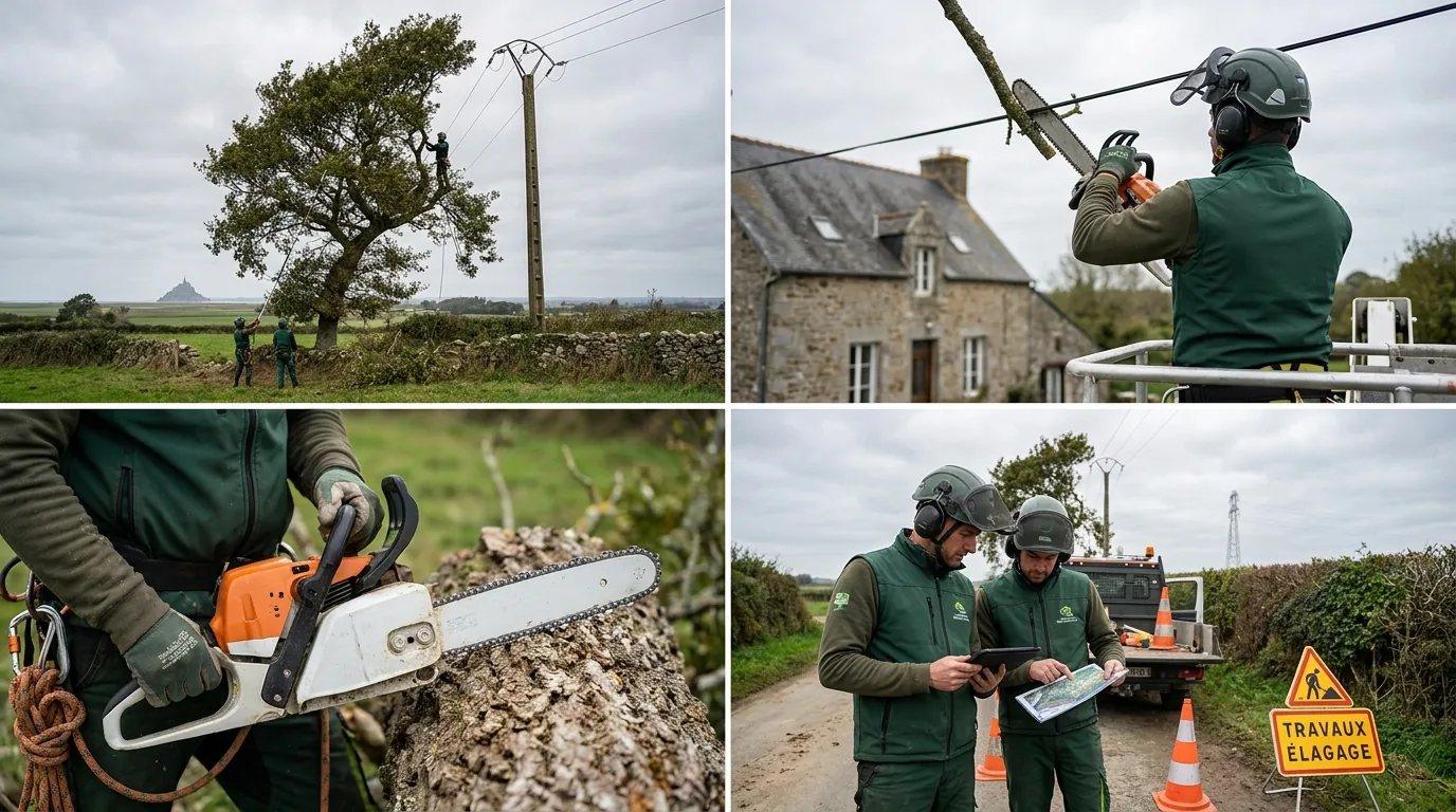 Élagage près des lignes électriques : sécurité et réglementation (Manche)