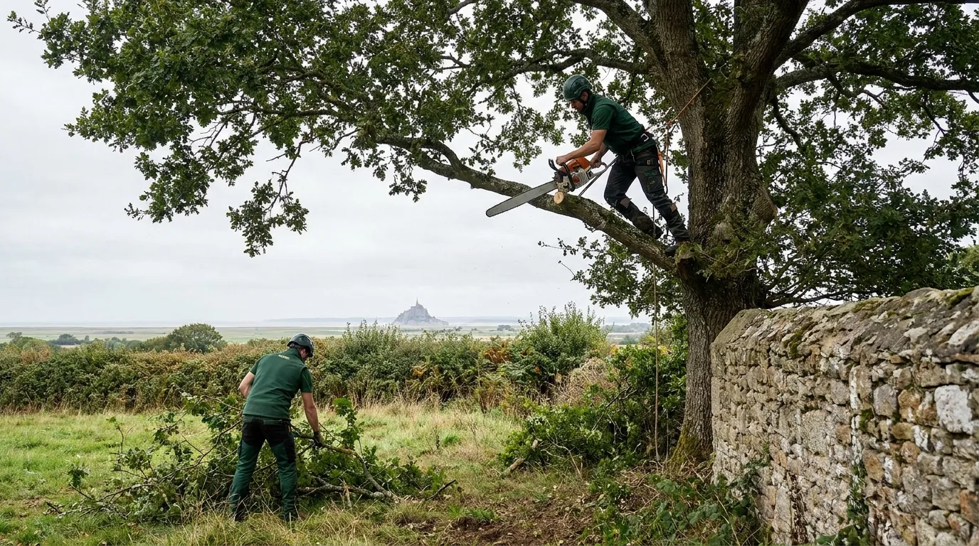 Prix élagage arbre : tarifs, fourchettes et facteurs de coût (Manche)